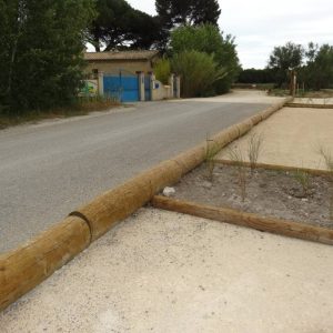 butée de parking rondin